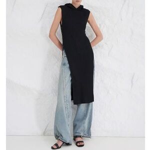 ZARA Hooded Ribbed Knit Tunic